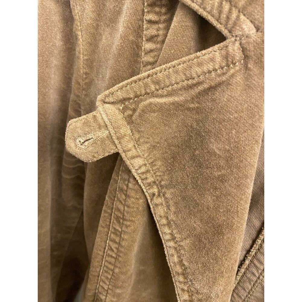 Rare!! Vintage Tommy Hilfiger Brown Velvet Jacket Women’s Large With Belt - Picture 4 of 8